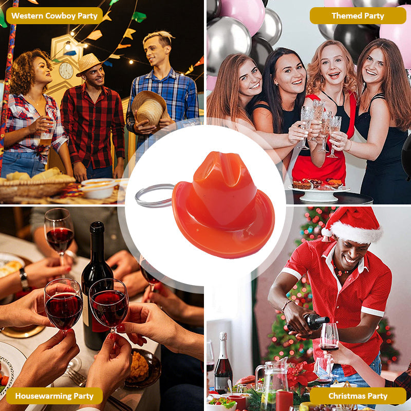 🤠 Cowboy Hat Bottle Opener Keychain – The Wild West in Your Pocket!