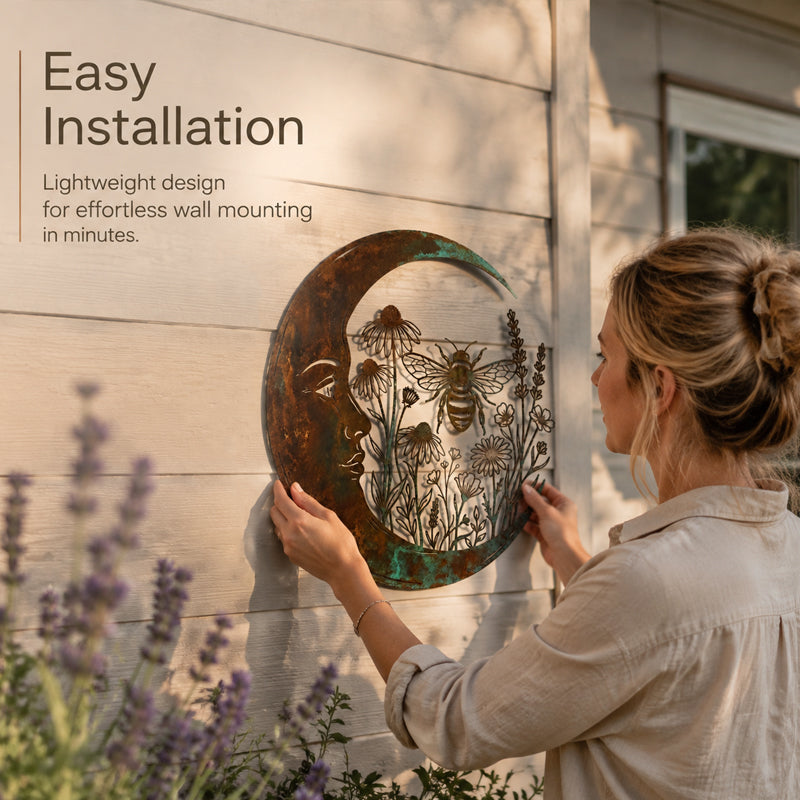 Crescent bee wall decoration ornaments