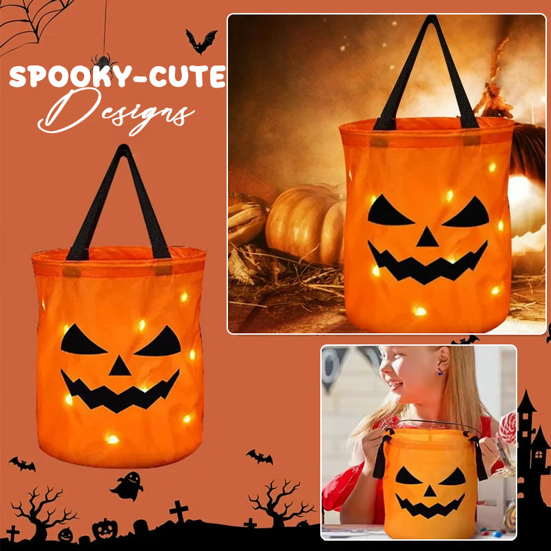 🎃 Light Up Halloween: LED Glow Trick-or-Treat Bags