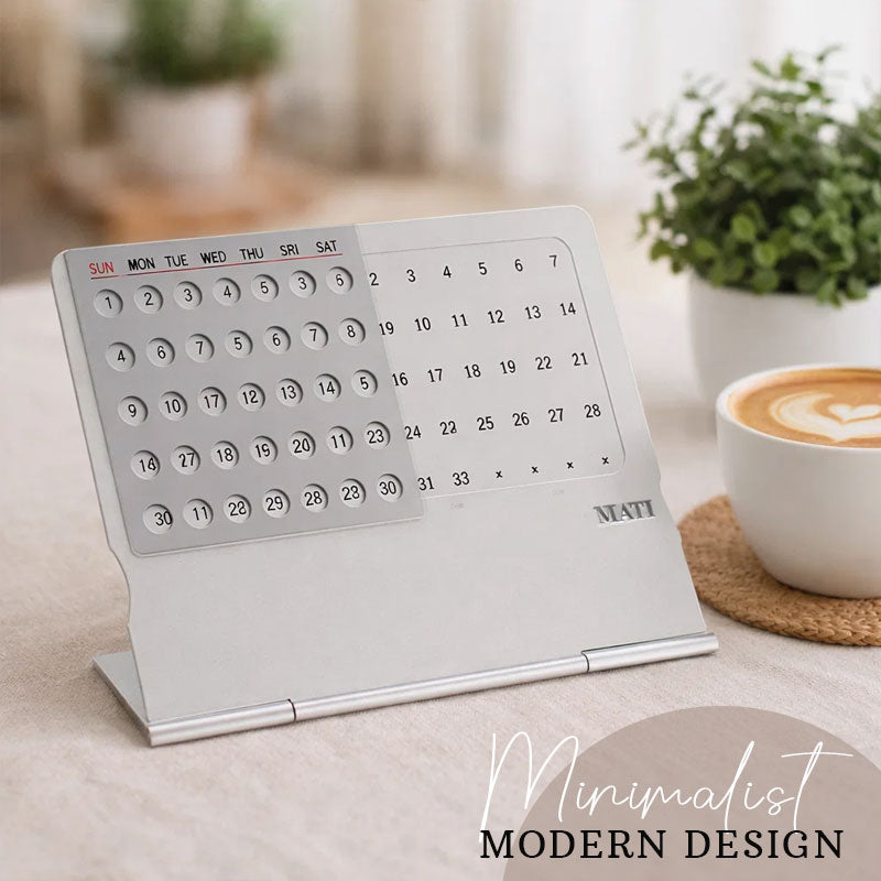 📅 Metal Perpetual Desk Calendar