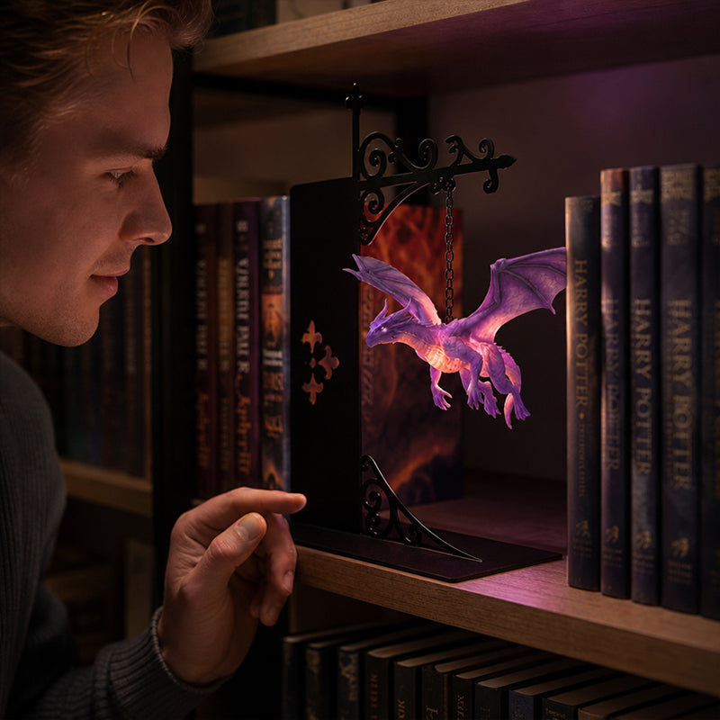 Dragon Bookshelf Lamp - Enchanting Floating Dragon Night Light