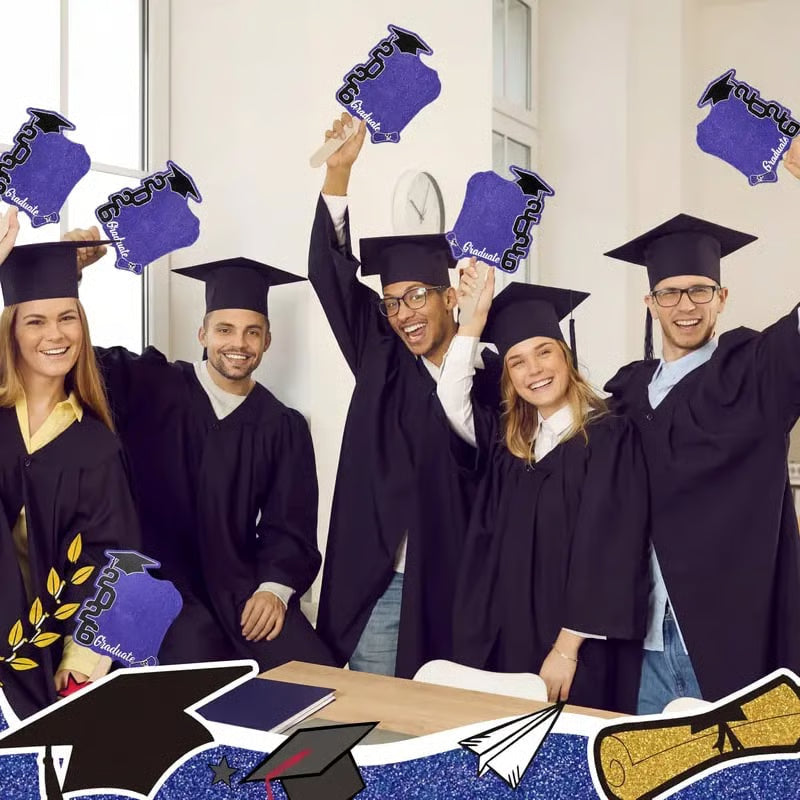 🔥Last Day 49% OFF - 🎓Class of 2026 Graduation Fan Set — Double-Sided Photo Props with Handles