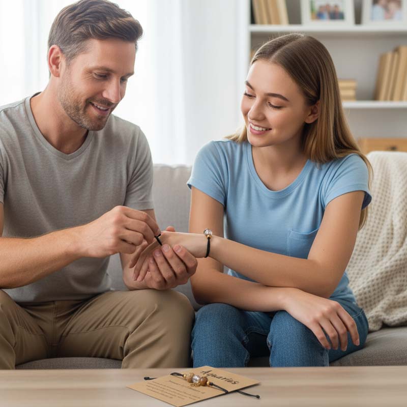 Hand-woven bracelet with twelve constellations