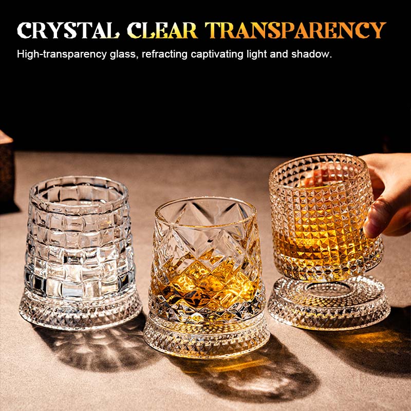 ✨Lyxig Roterande Whiskyglas · Crystal Spin Collection🍸