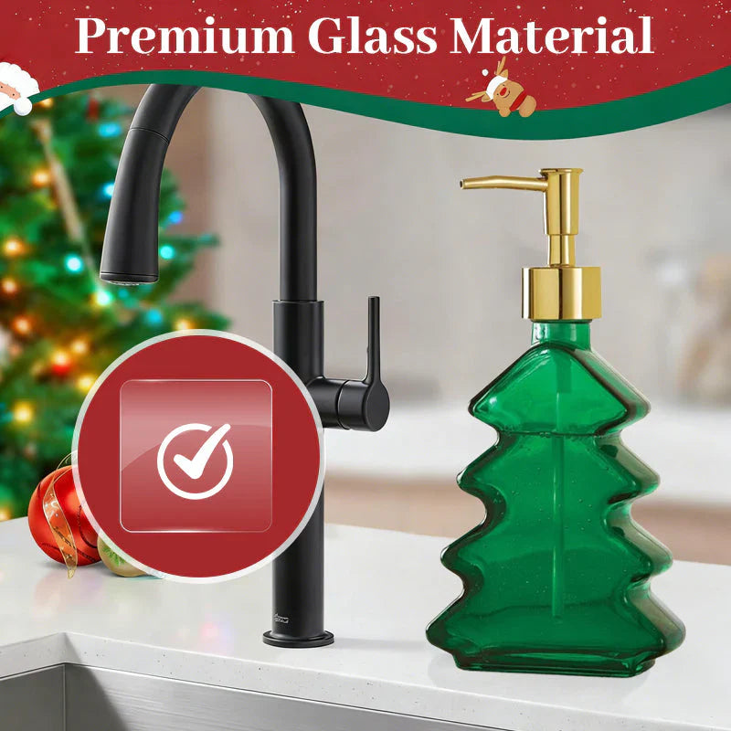 🔥Christmas sale 49% off🎄Christmas Tree Glass Soap Dispenser