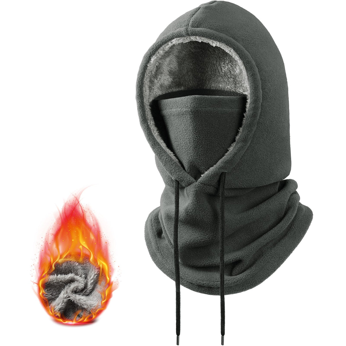 3-in-1 Winter Hat Windproof Thermal Neck Face Ear Warmer, Winter Balaclava for Men Women, Outdoor Ski Cycling Warm Face Cover, Cold Weather Thick Fleece Headwear