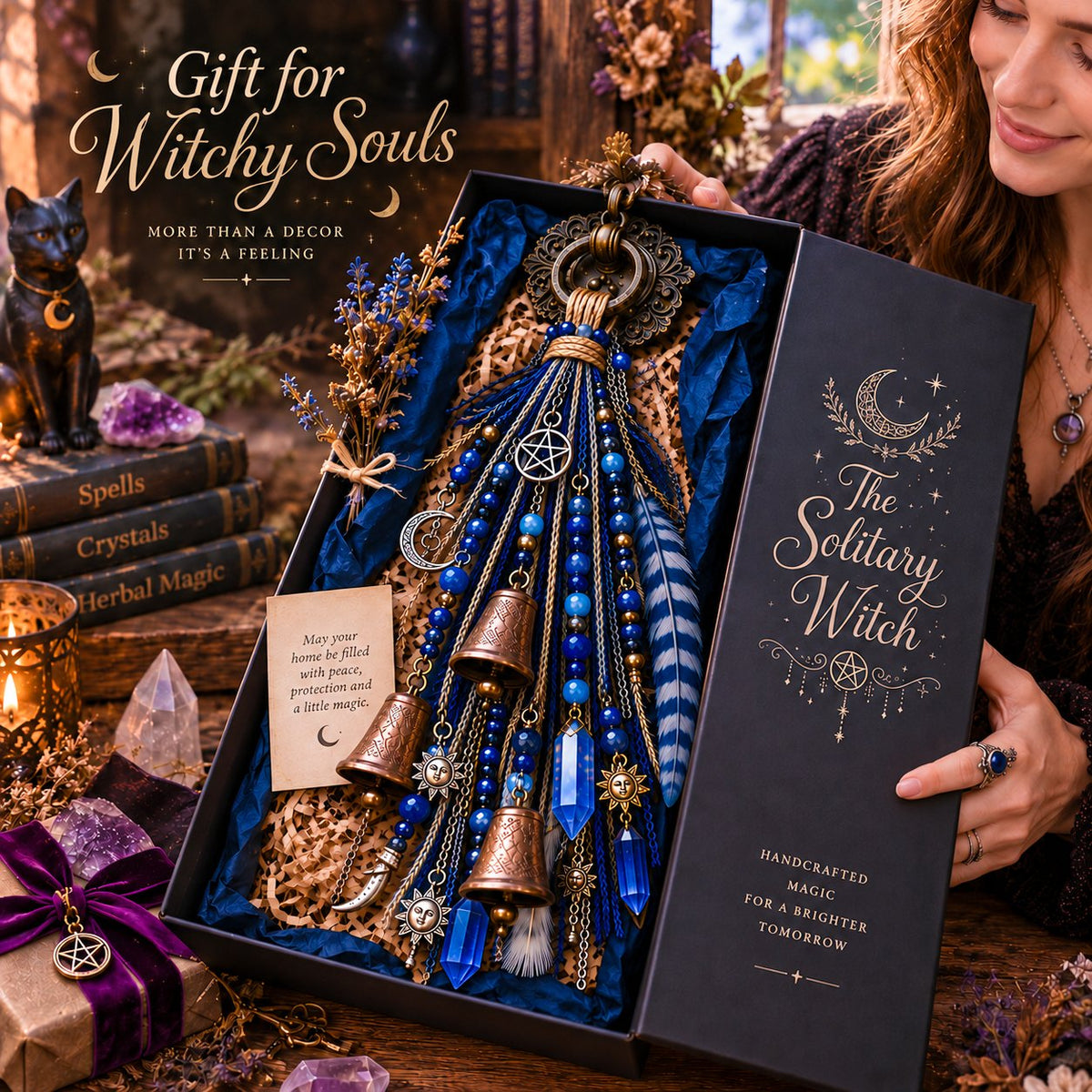 🔮Witch door decoration bell | 🌙Bells, Crystals & Celestial Hanging Decor
