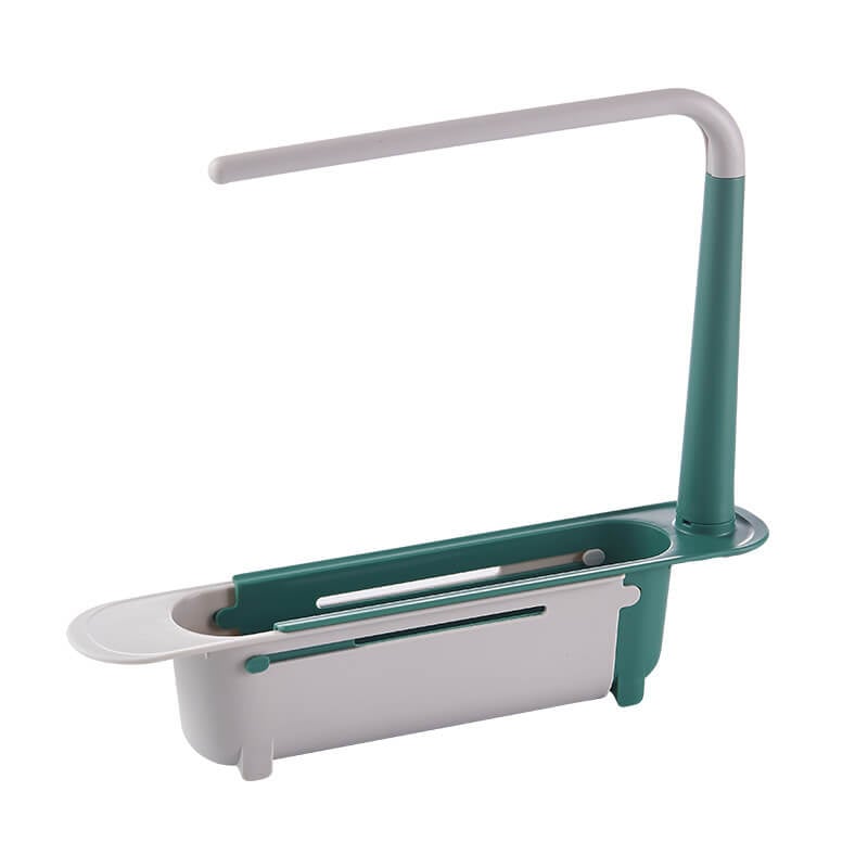🧽 No-Drill Sink Organiser – Telescopic Stainless Steel Rack with Towel Bar & Drain Holes. 50% Off. UK Stock