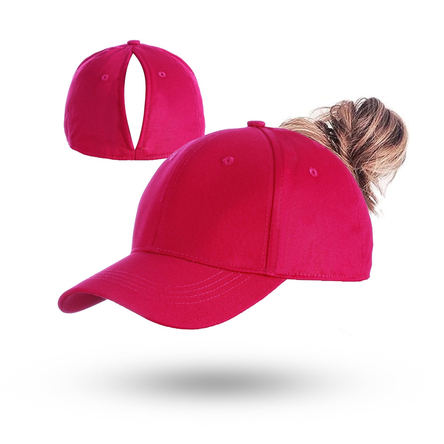 Ponytail Baseball Cap with Magnetic Closure
