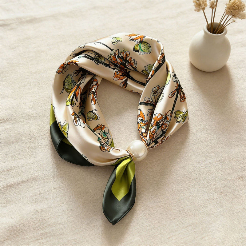 🤍 Pearl Scarf Necklace with Magnetic Clasp