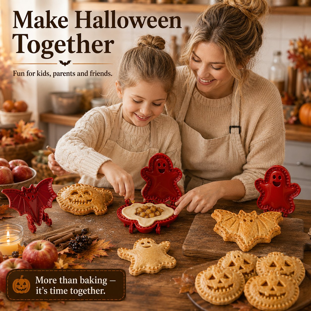 🎃 8-Piece Halloween Mini Hand Pie Mold Set