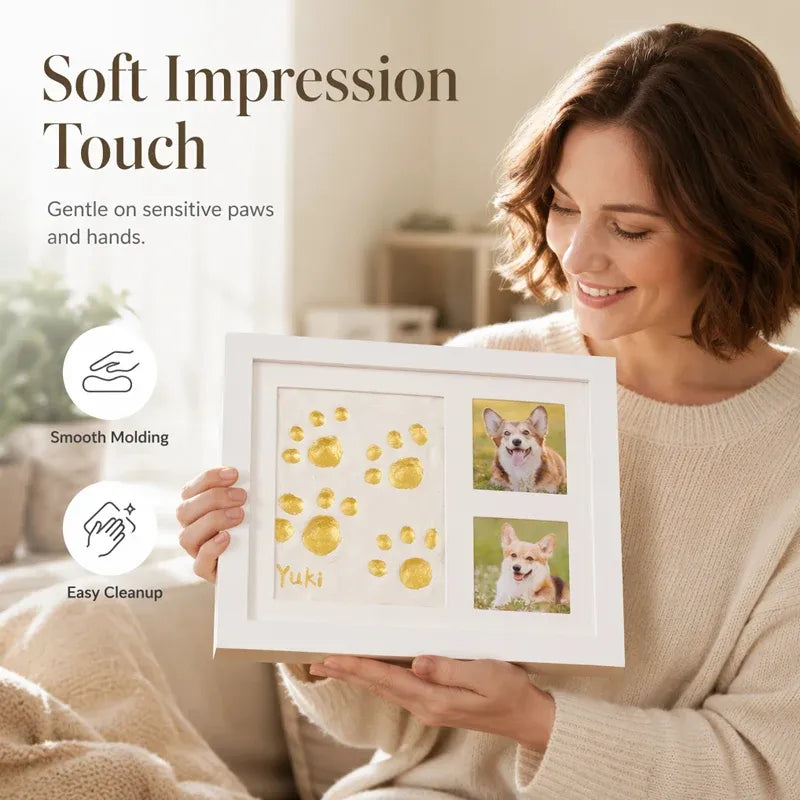 DIY Pet Paw Print Keepsake Frame Kit – Paw Impression & Photo Display