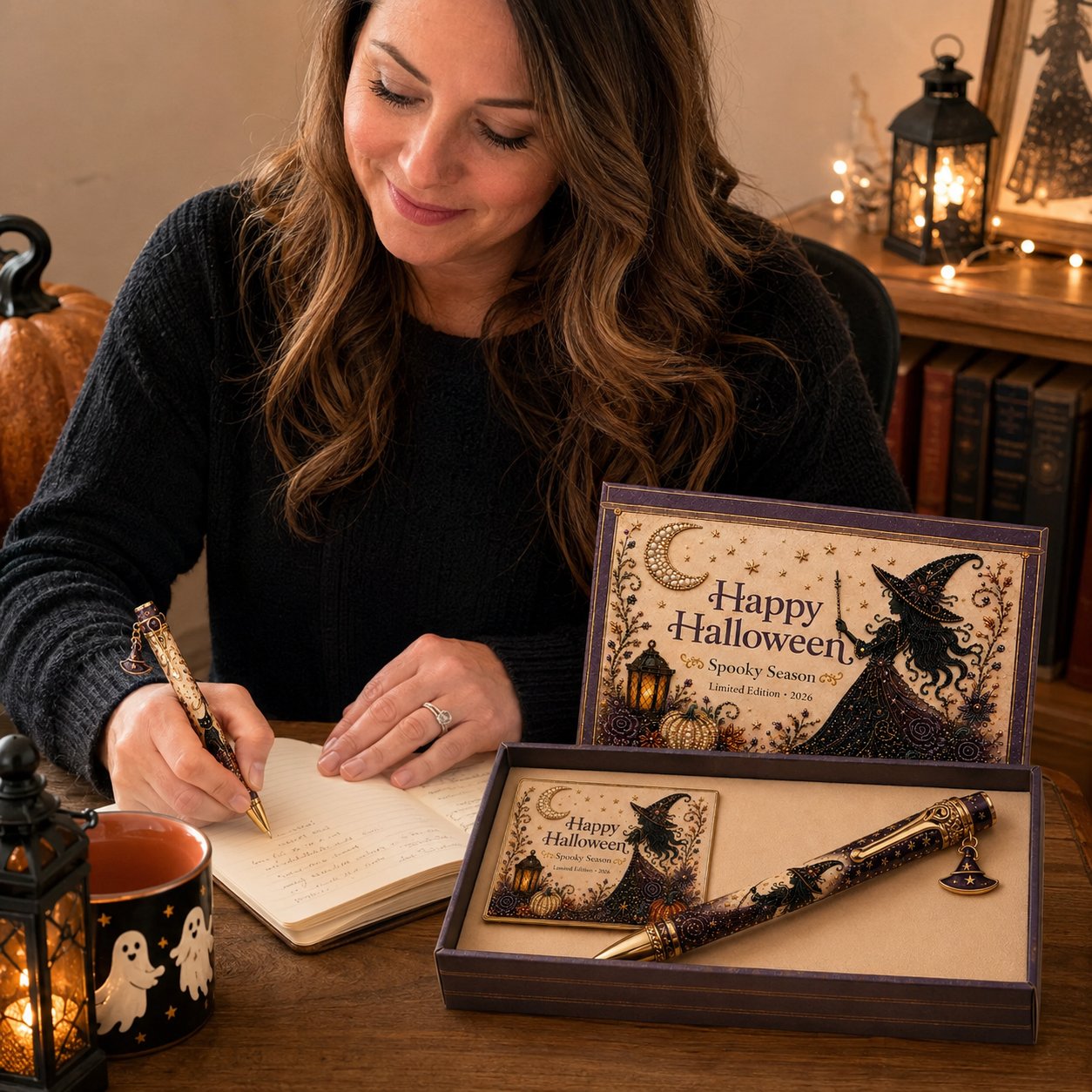 🎃🔮 Halloween Spooky Pen Gift Set | Decorative Pen, Matching Keepsake Card & Coordinating Gift Box in 3 Limited-Edition Styles ✨