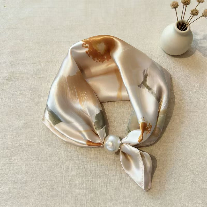 🤍 Pearl Scarf Necklace with Magnetic Clasp