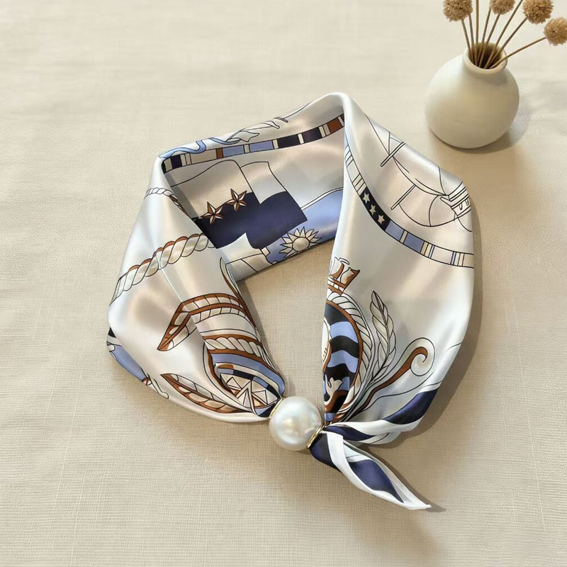 🤍 Pearl Scarf Necklace with Magnetic Clasp