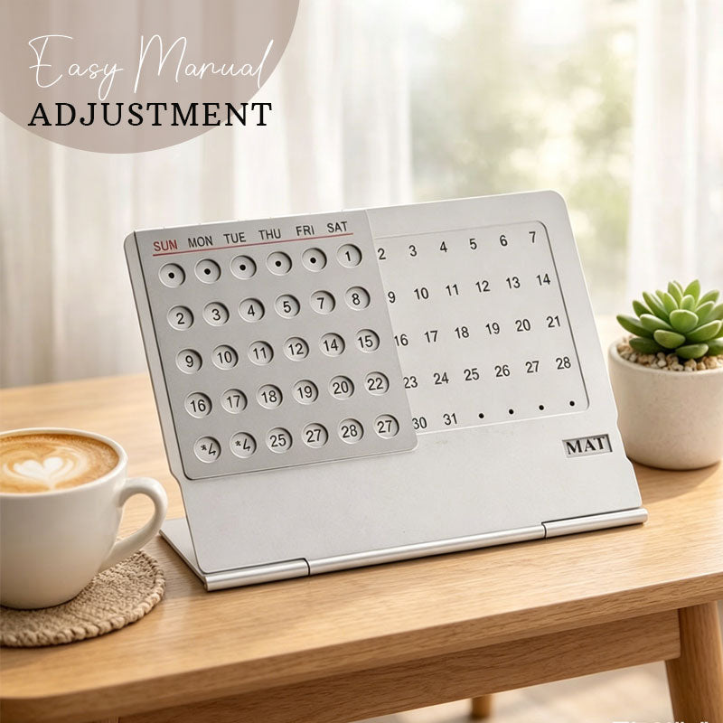 📅 Metal Perpetual Desk Calendar