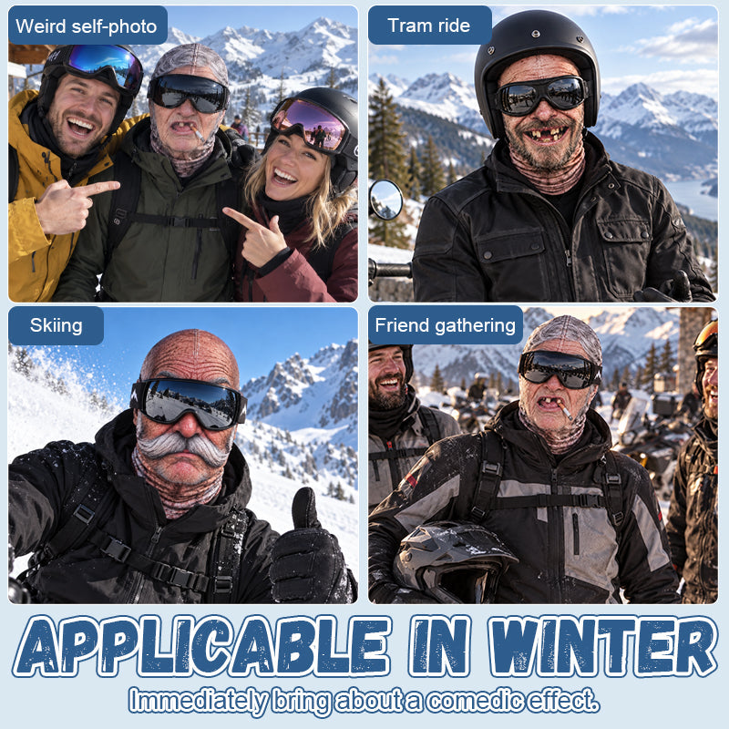 Funny Realistic Face Ski Mask – Hilarious Winter Party Gear for Outdoor Groups