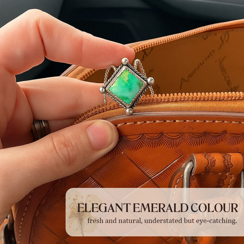 Vintage Emerald Keychain