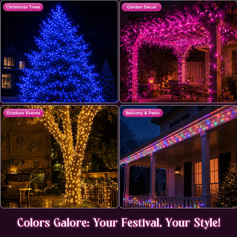 LED String Lights Outdoor Starry Sky Colored Lights Christmas