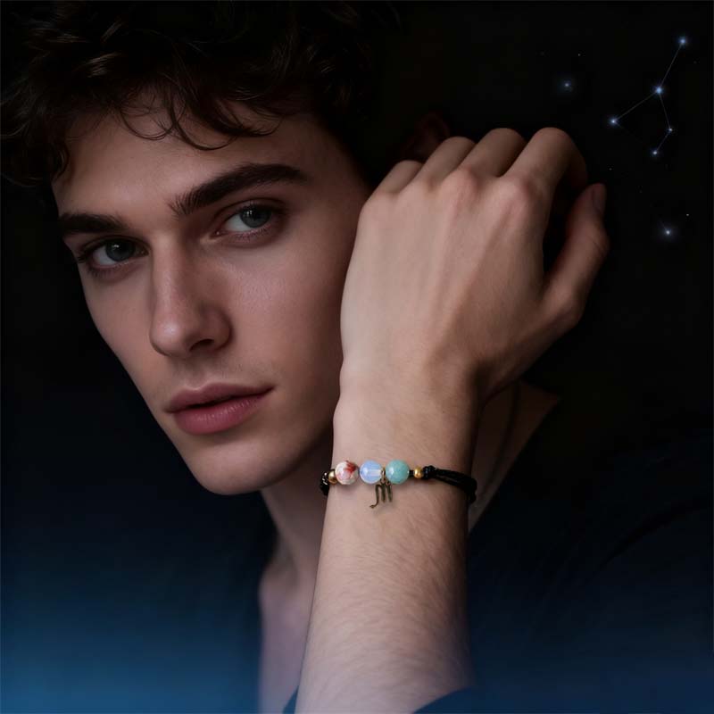 Hand-woven bracelet with twelve constellations