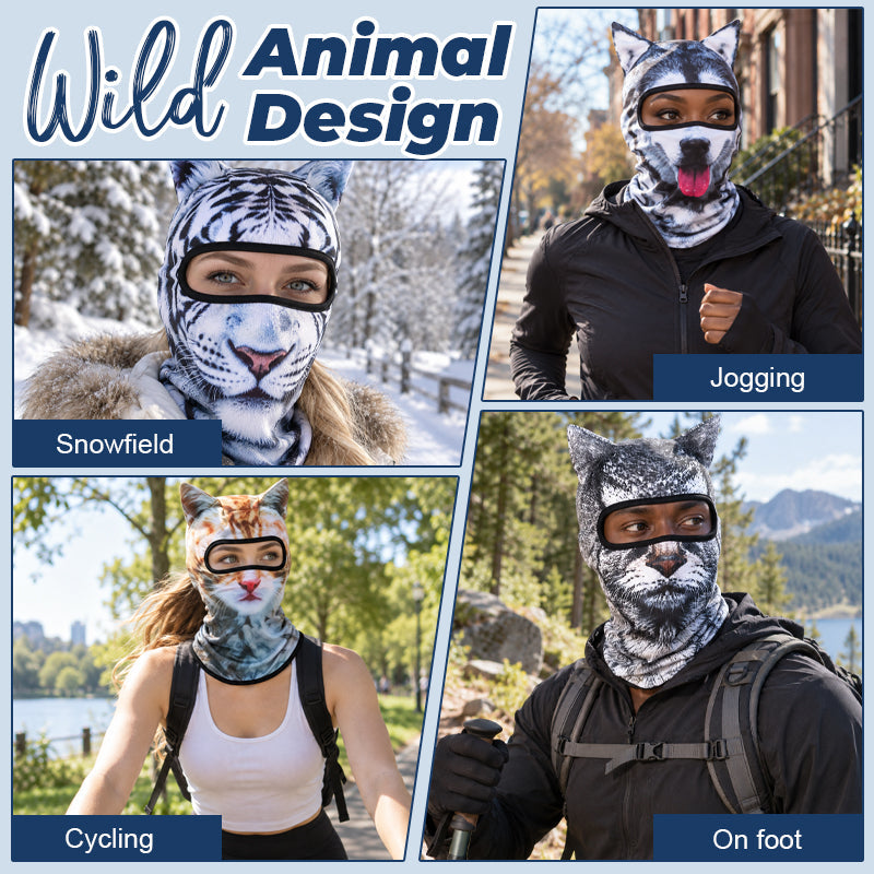 🐾 Playful Animal Print Face Cover