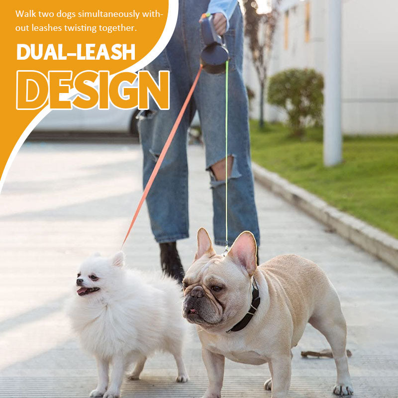 Dual-Head Retractable Dog Leash