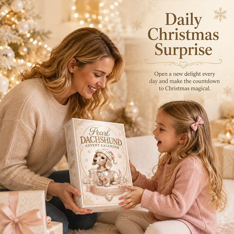 2026 Pearl Dachshund Christmas Advent Calendar | 24-Day Dog-Themed Collectible Decor Gift Box