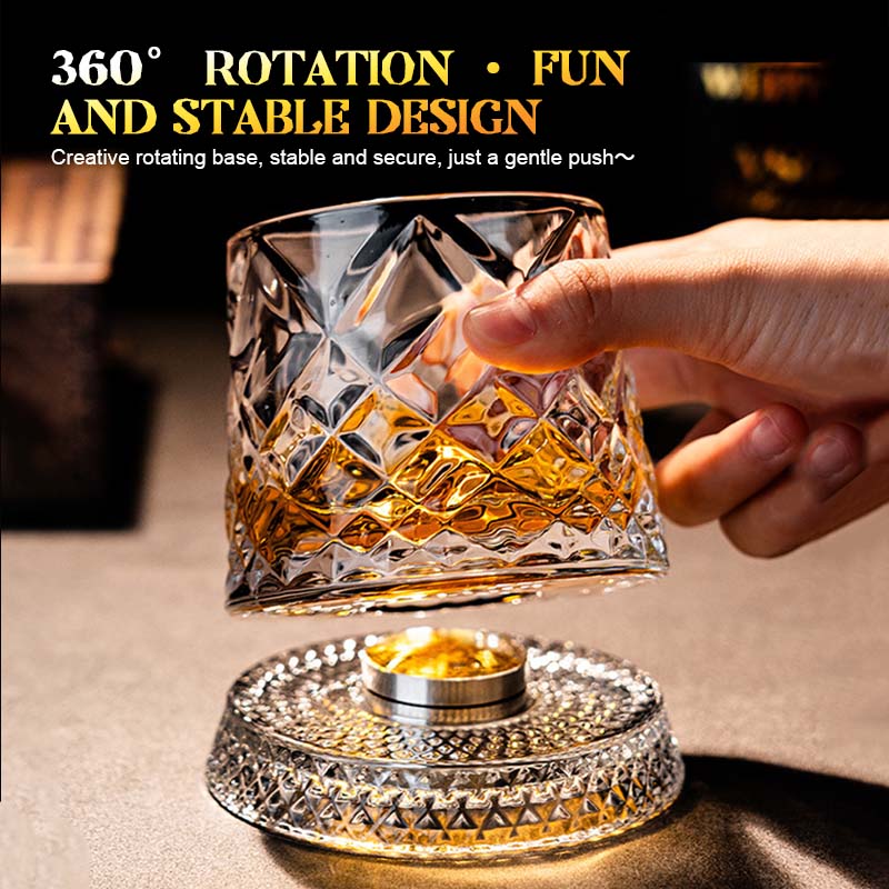 ✨Lyxig Roterande Whiskyglas · Crystal Spin Collection🍸