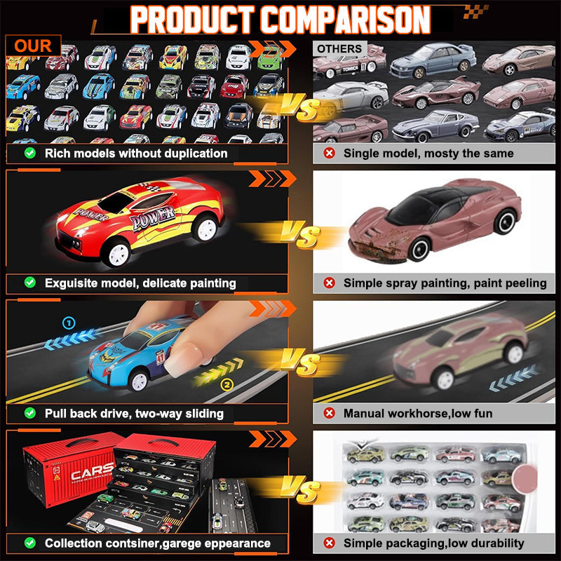 Zestaw upominkowy z mini kontenerem z funkcją pullback do samochodu 🚗🎁