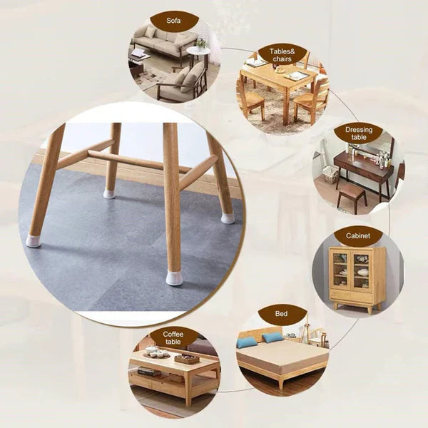 Silikonowe nakładki na nogi mebli (uniwersalne dopasowanie)