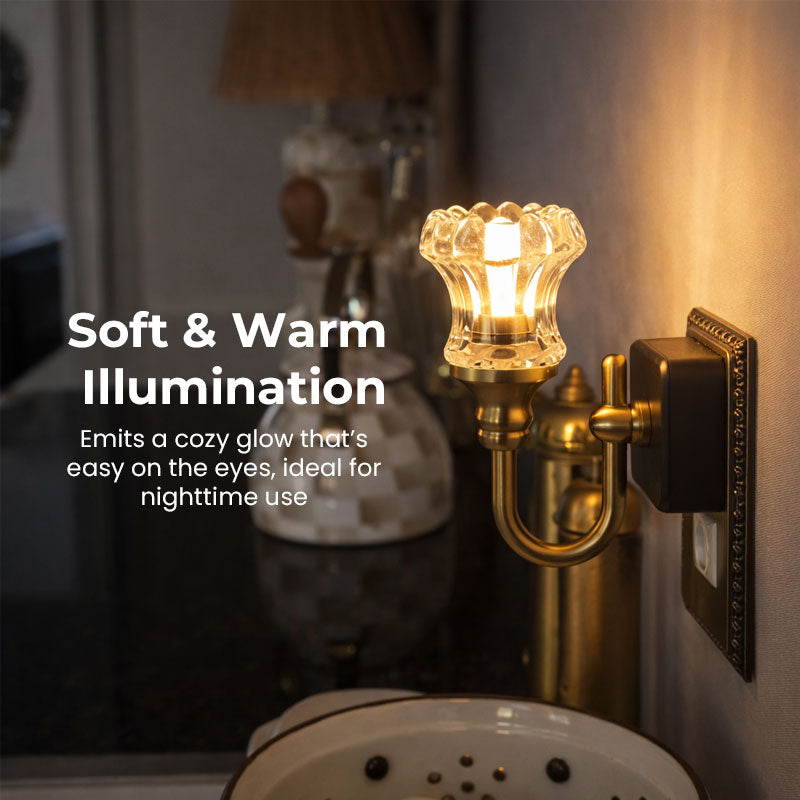 Vintage Wall Sconce Plug-In Night Light