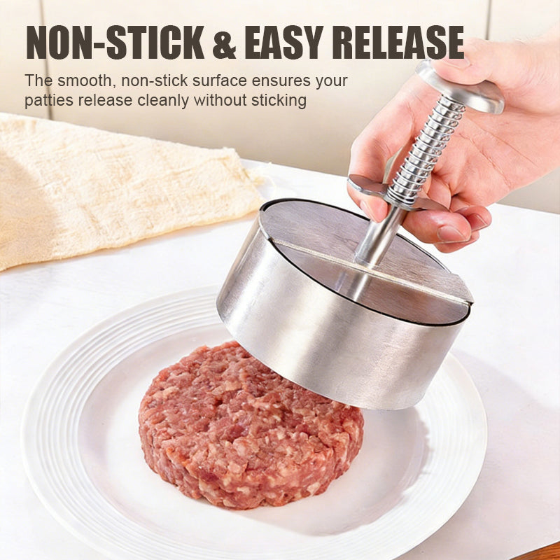 304 Stainless Steel Burger Press - Perfect Patties Every Time!