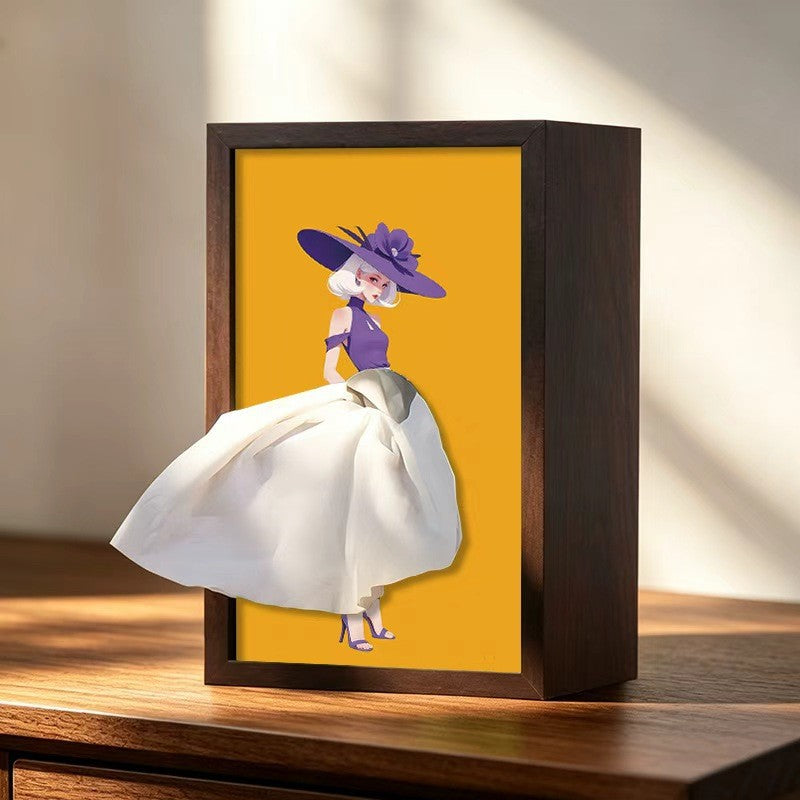 Ballet Dancer Tissue Box with Light