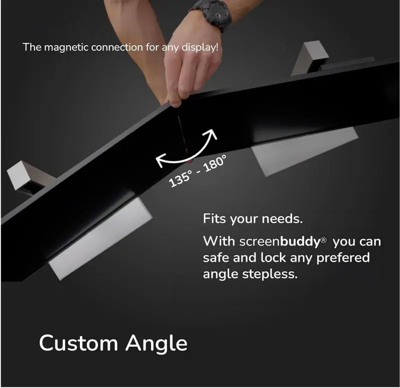 🖥️ Seamless Dual-Monitor Alignment Kit | Magnetic Connection & Posture Support : Ideal for Pro Gamers & Home Office Setups 🚀