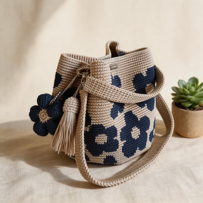 🌼✨Handmade Crochet Flower Tote