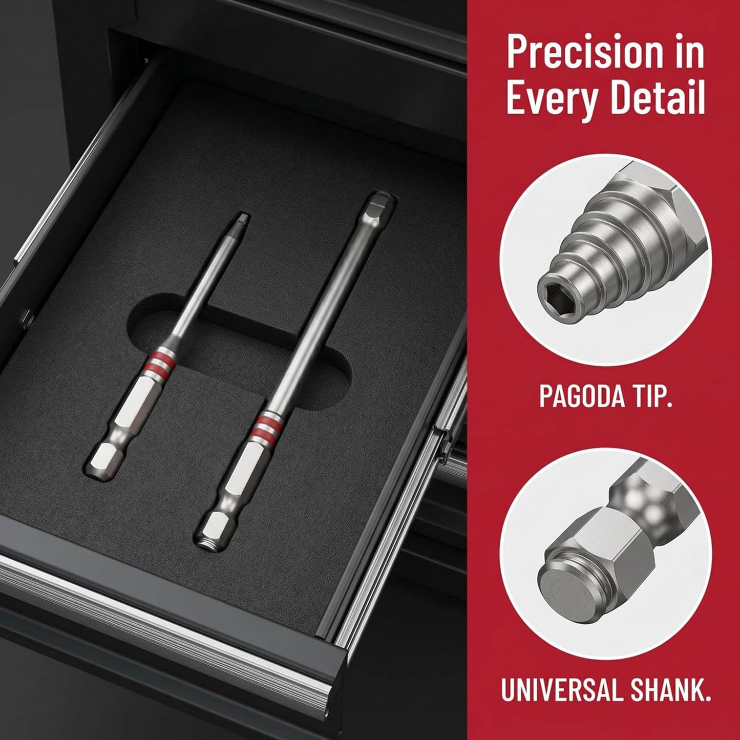 🔧 Pagoda-shaped Hex Bit