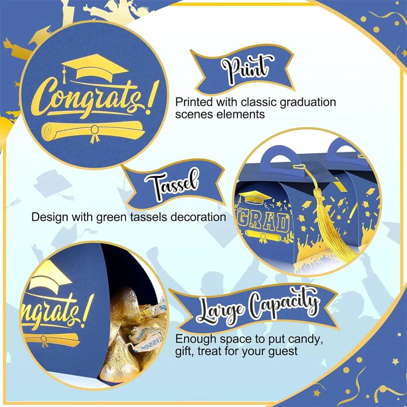 🔥Hot Sale 49% OFF🔥30 Pcs Mini Graduation Cap Candy Cards