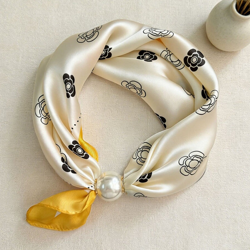 🤍 Pearl Scarf Necklace with Magnetic Clasp
