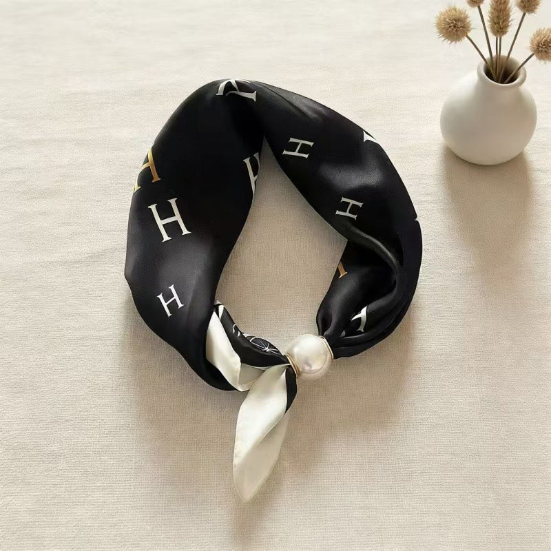 🤍 Pearl Scarf Necklace with Magnetic Clasp