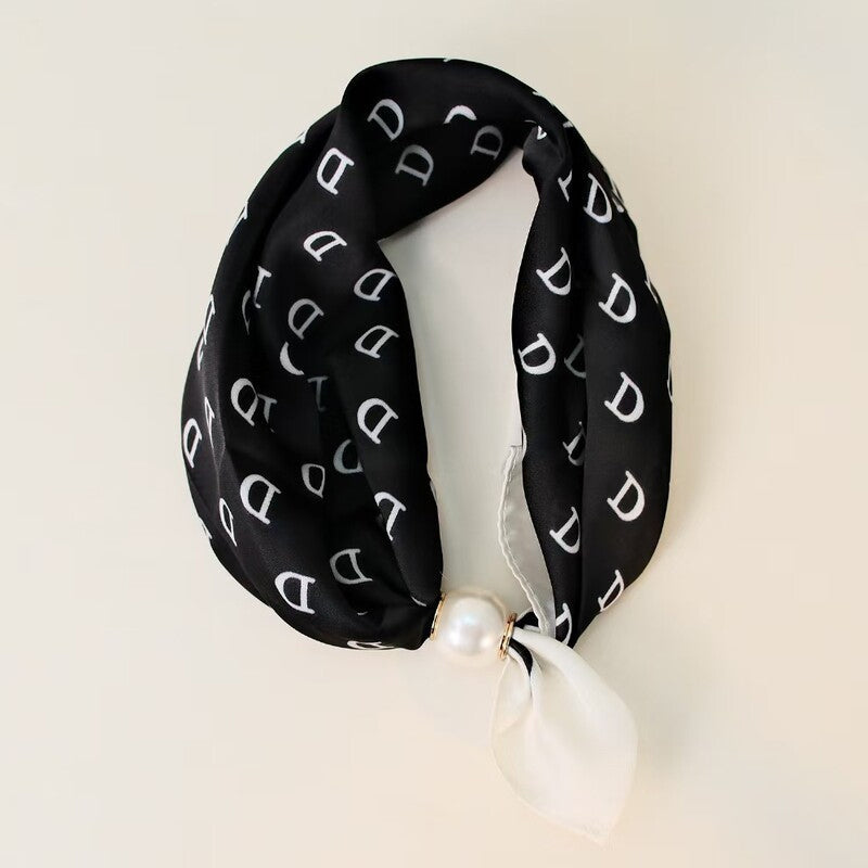 🤍 Pearl Scarf Necklace with Magnetic Clasp