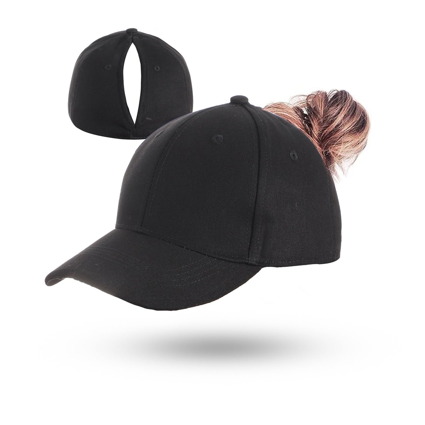Ponytail Baseball Cap with Magnetic Closure