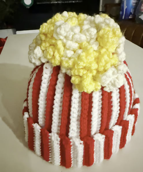 🍿✨Crochet Popcorn Hat: Your New Go-To Cozy Snack Vibe