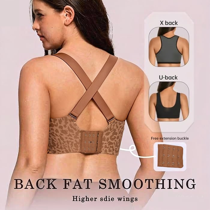 🏆LAST DAY SALE 46% OFF 🔥Super Firming Leopard Print Jelly Bra | Women Wirefree Bras 👍No More Sagging Breasts