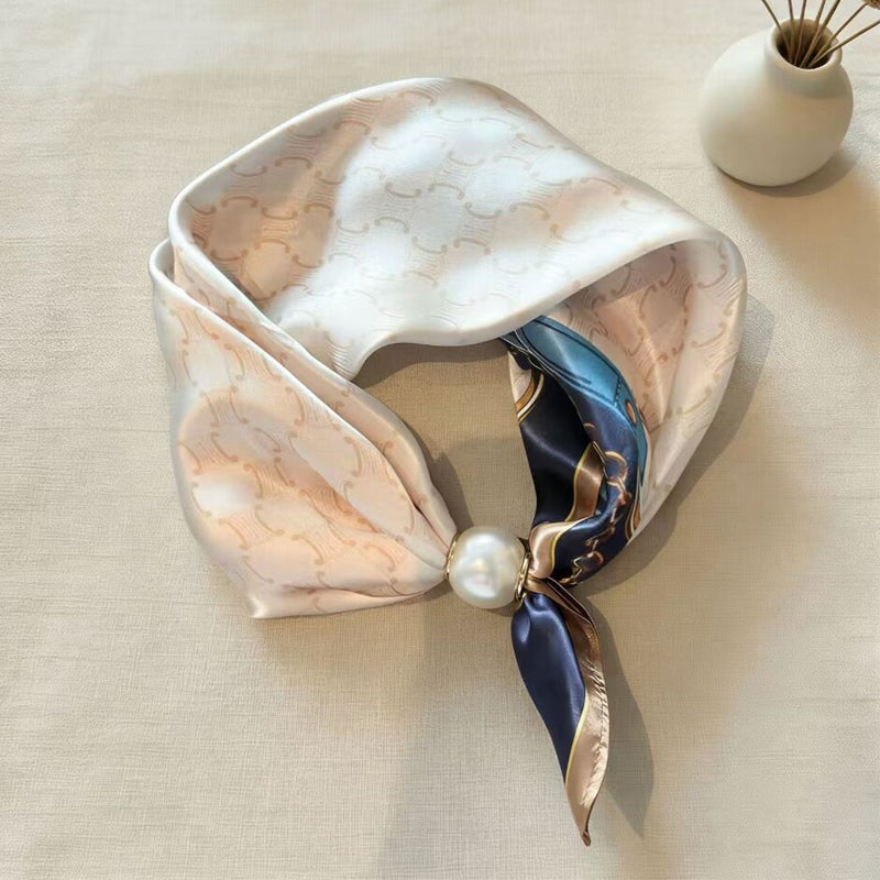 🤍 Pearl Scarf Necklace with Magnetic Clasp