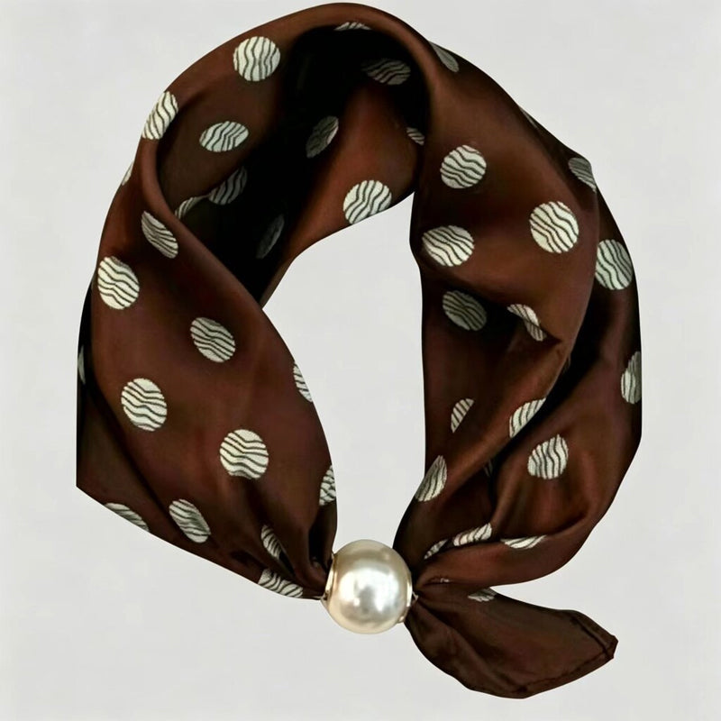 🤍 Pearl Scarf Necklace with Magnetic Clasp