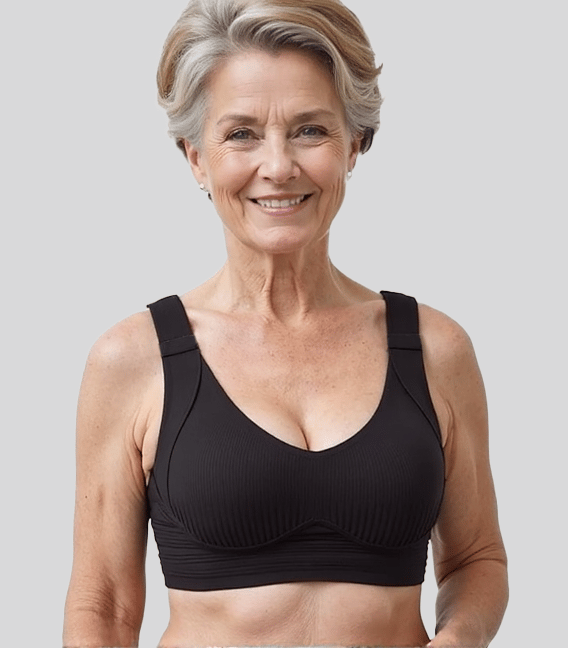 🎁Women's Ribbed Push Up Adjustable Wireless Bra