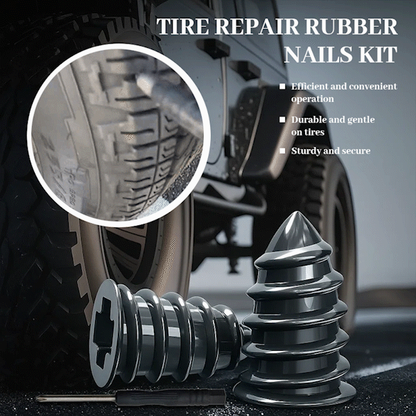 🔥HOT SALE 49%OFF🔩60PCS Tire Repair Rubber Nails Kit with 2 Sizes