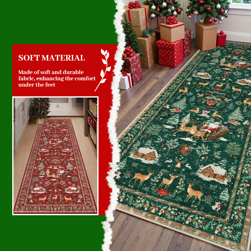 🦌Christmas Deer Santa Rug