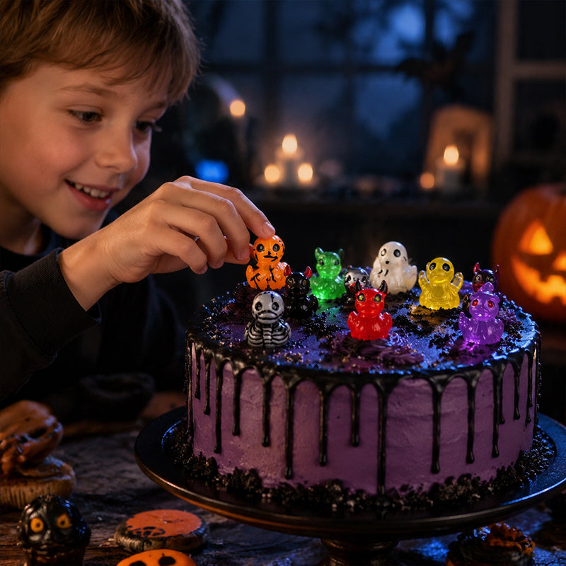 🎃🐤 Halloween Resin Mini Duckies — 12 Spooky Designs, 1‑Inch Tiny Decor