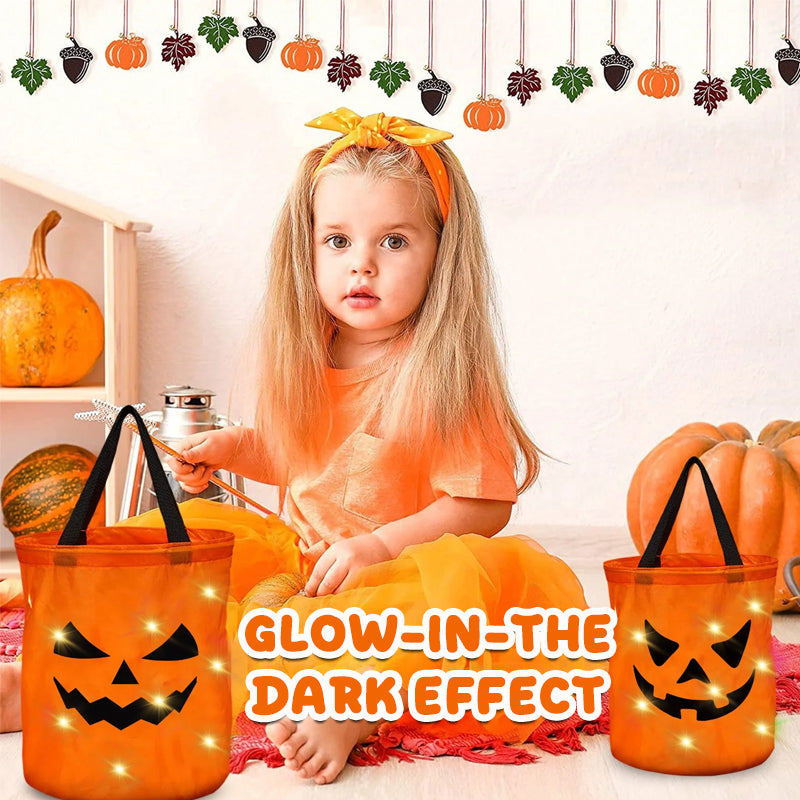 🎃 Light Up Halloween: LED Glow Trick-or-Treat Bags